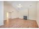 Living room with vaulted ceiling, fireplace and hardwood floors at 195 Fox Squirrel Run, Summerville, SC 29483