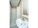 Simple bathroom with shower stall and pedestal sink at 225 Cantering Hills Ln, Summerville, SC 29483