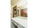 White vanity with mirror and lights in retro bathroom at 225 Cantering Hills Ln, Summerville, SC 29483