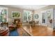 Bright breakfast room with hardwood floors and French doors at 2340 Marsh Hen Dr, Seabrook Island, SC 29455