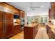 Large kitchen with island, stainless steel appliances, and hardwood floors at 2340 Marsh Hen Dr, Seabrook Island, SC 29455