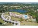 Aerial view of community clubhouse and pool area at 1351 Pelican Watch Villas, Seabrook Island, SC 29455