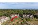 Aerial view of beachfront property showing home location near walking path at 1351 Pelican Watch Villas, Seabrook Island, SC 29455