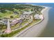 Aerial view of resort community with golf course and beach access at 1351 Pelican Watch Villas, Seabrook Island, SC 29455