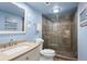 Clean bathroom with a walk-in shower and updated fixtures at 1351 Pelican Watch Villas, Seabrook Island, SC 29455