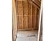Unfinished interior closet with wood framing and OSB flooring at 108 S Williams Dr, Moncks Corner, SC 29461