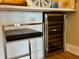 Stainless steel wine cooler built under the kitchen counter at 14 Lockwood Dr # 11A, Charleston, SC 29401
