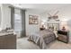 bedroom with hockey decor and plaid bedding at 630 Sweet Ramble Way, Summerville, SC 29486