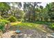 Landscaped backyard with lush greenery, providing a serene outdoor space at 412 E Hudson Ave, Folly Beach, SC 29439
