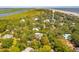 Aerial view of houses near the beach and marsh at 412 E Hudson Ave, Folly Beach, SC 29439