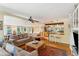 Spacious living room with hardwood floors and comfortable seating at 412 E Hudson Ave, Folly Beach, SC 29439