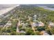 Aerial view of neighborhood near beach and waterway at 412 E Hudson Ave, Folly Beach, SC 29439