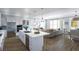 Open concept kitchen features island, stainless steel appliances, and white cabinetry at 1687 Cultivation Ln # 461, Mount Pleasant, SC 29466