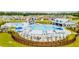Resort-style pool with expansive deck and cabanas at 530 Golden Embers Way, Summerville, SC 29486