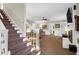 Elegant staircase leading to the upper level at 10 Trail Hollow Dr, Charleston, SC 29414