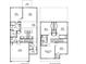 Two-story house floor plan with four bedrooms and two and a half baths at 5536 Bowmore Blvd, Ravenel, SC 29470