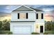 Two-story home with white siding and black accents at 5536 Bowmore Blvd, Ravenel, SC 29470