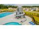 Large spiral water slide for pool-goers at 941 Long Bluff Rd, Summerville, SC 29486