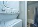 Stackable washer and dryer in a compact laundry room at 2355 Cambridge Ave, North Charleston, SC 29405