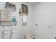 Laundry room with shelving and a front-load washer/dryer at 5528 Bowmore Blvd, Ravenel, SC 29470