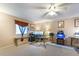 Functional home office with two work stations and a ceiling fan at 111 Garden Hill Rd, Summerville, SC 29483