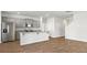 Modern kitchen with gray cabinets and stainless steel appliances at 183 Morning View Way, Moncks Corner, SC 29461