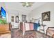 Relaxing bedroom with a view, ceiling fan, and plenty of light at 250 Little Oak Dr # 250, Folly Beach, SC 29439