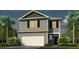 Two-story house with gray siding, white garage door, and landscaping at 355 Willows Crescent Dr, Moncks Corner, SC 29461