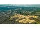 Aerial view of new homes and roads in a developing neighborhood at 357 Willows Crescent Dr, Moncks Corner, SC 29461