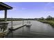 Boat at the dock, overlooking calm water at 5911 Steward St # 24, Hanahan, SC 29410