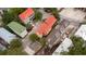 High-angle view of a renovated home and surrounding neighborhood at 167 Coming St, Charleston, SC 29403