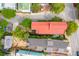 Top-down view of the home's red roof and surrounding area at 167 Coming St, Charleston, SC 29403