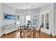 Bright breakfast nook with table and chairs, surrounded by windows with plantation shutters at 3427 Colonel Vanderhorst Cir, Mount Pleasant, SC 29466