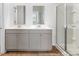 Double vanity bathroom with a large walk-in shower at 373 Willows Crescent Dr, Moncks Corner, SC 29461