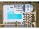 Community pool with lap lanes, lounge chairs, and umbrellas at 190 West Bradford Pointe Dr, Summerville, SC 29486