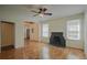 Bright living room with hardwood floors and fireplace at 316 Haynes St, Walterboro, SC 29488