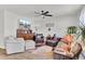 Relaxing living room with leather sofas and a large TV at 182 Greenwich Dr, Summerville, SC 29486
