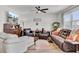 Comfortable living room featuring leather furniture and hardwood floors at 182 Greenwich Dr, Summerville, SC 29486