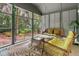 Relaxing screened porch with wicker furniture and leafy views at 589 Oyster Rake Dr, Kiawah Island, SC 29455