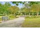 Scenic community park with fountain and benches at 112 Archdale St St, Summerville, SC 29486