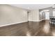 Open living room with hardwood floors and access to entryway at 462 Eastern Isle Ave, Summerville, SC 29486
