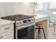 Stainless steel gas range with modern controls at 420 Carolina Cherry Ct # 202, Charleston, SC 29414