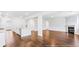 Open living room with hardwood floors and kitchen island view at 281 Blue Haw Dr, Moncks Corner, SC 29461