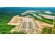 Wide-angle view of a growing community development, showcasing its homes, recreational areas, ponds, and surrounding greenery at 281 Blue Haw Dr, Moncks Corner, SC 29461