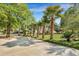 Long driveway leading to charming home with lush landscaping and palm trees at 705 S Magnolia St, Summerville, SC 29483