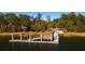 Aerial view of a community boat dock with a ramp and multiple piers at 1461 Jeremy Cay Ct # 110, Awendaw, SC 29429