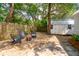 Relaxing backyard with fire pit and storage shed at 933 Mccants Dr, Mount Pleasant, SC 29464