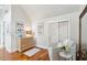 Relaxing sitting area with a comfortable chair and built-in shelving at 933 Mccants Dr, Mount Pleasant, SC 29464