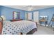 Bedroom with blue walls, a comfortable bed, and ample natural light at 1510 Jahnz Ave, Summerville, SC 29485