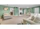 Living area with fireplace and view into kitchen at 1510 Jahnz Ave, Summerville, SC 29485